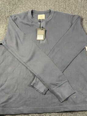 Buck Mason Mens Vintage Thermal Henley Pilot Venice Wash Medium NWI Msrp88 [ME20